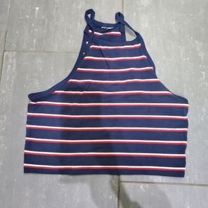 Stripped Halter Top